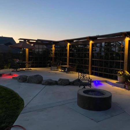 stunning lighting landscaping  in visalia